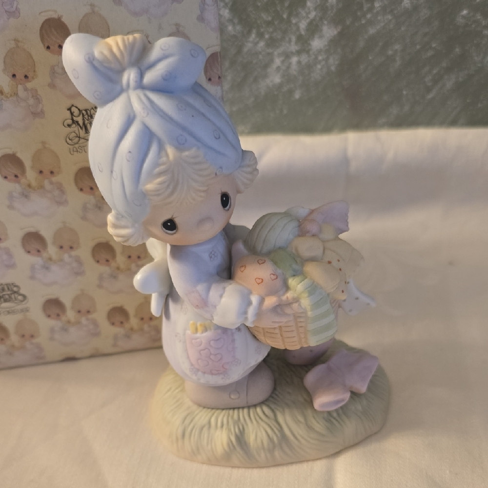 Precious Moments Figurine "We Not Weary In Well Doing" 1979